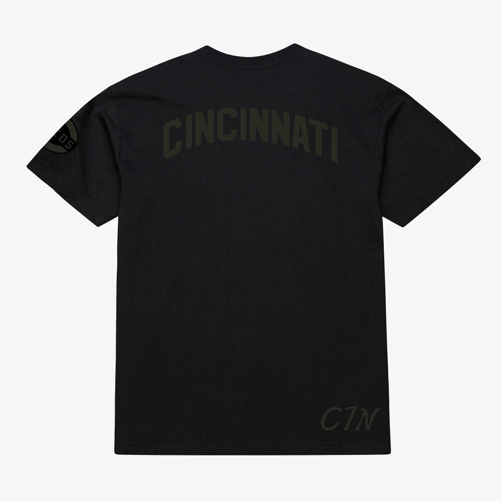 Cincinnati Reds Cooperstown Collection Phantom T-Shirt Black | Mitchell & Ness