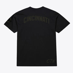 Cincinnati Reds Cooperstown Collection Phantom T-Shirt Black | Mitchell & Ness