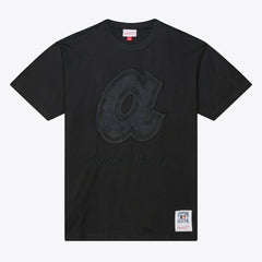Atlanta Braves Cooperstown Collection Phantom T-Shirt Black | Mitchell & Ness