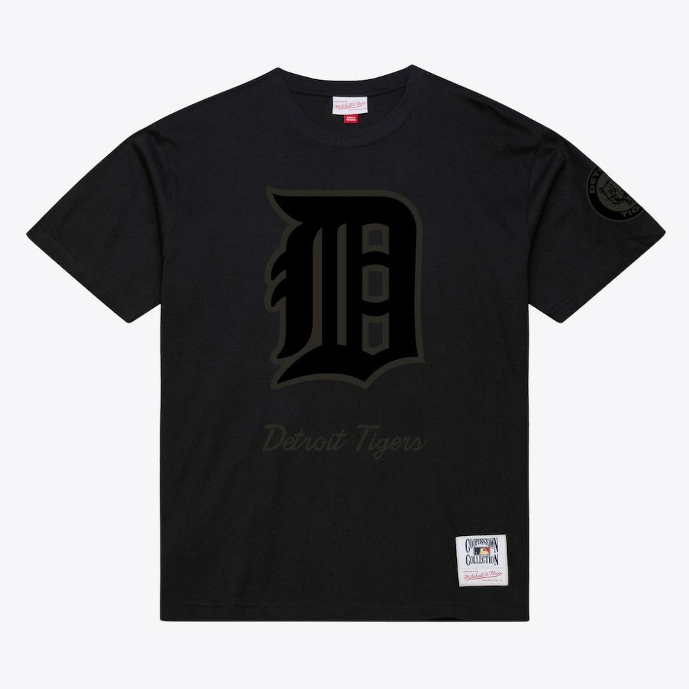 Detroit Tigers Cooperstown Collection Phantom T-Shirt Black | Mitchell & Ness
