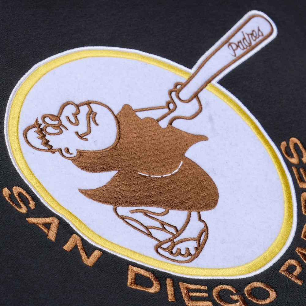San Diego Padres Phantom Fleece Hoodie Black | Mitchell & Ness