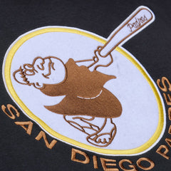 San Diego Padres Phantom Fleece Hoodie Black | Mitchell & Ness