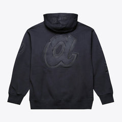 Atlanta Braves Phantom Fleece Hoodie Black | Mitchell & Ness