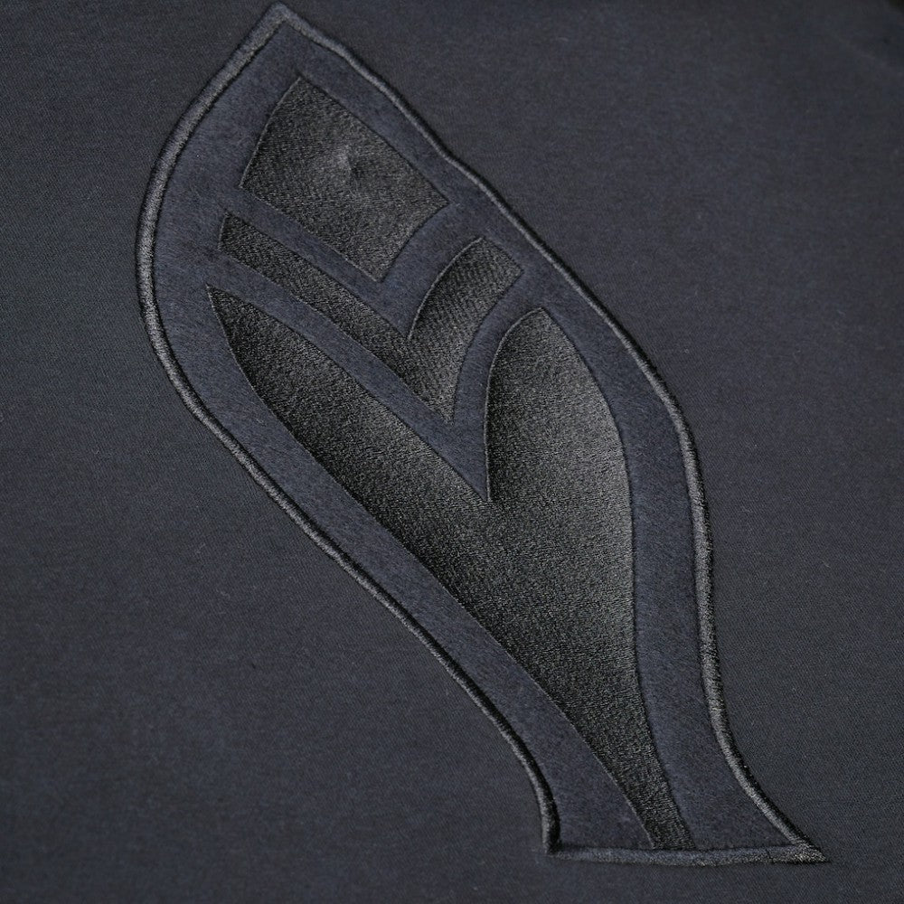 Atlanta Braves Phantom Fleece Hoodie Black | Mitchell & Ness