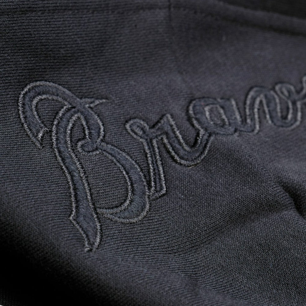 Atlanta Braves Phantom Fleece Hoodie Black | Mitchell & Ness