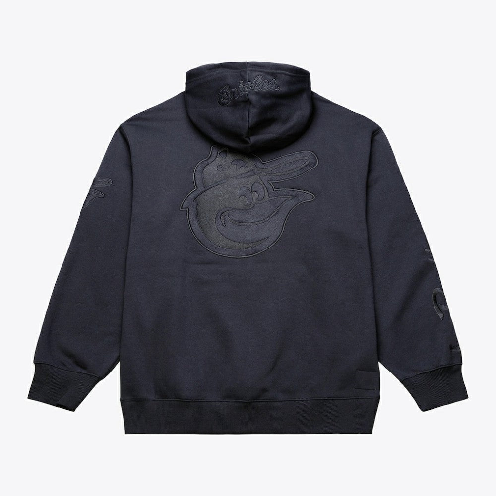 Baltimore Orioles Phantom Fleece Hoodie Black | Mitchell & Ness