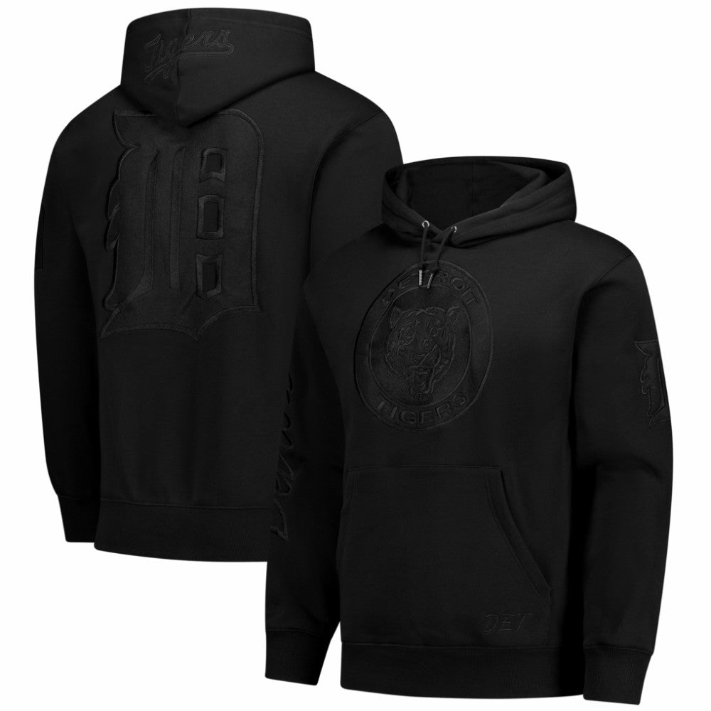 Detroit Tigers Phantom Fleece Hoodie Black | Mitchell & Ness