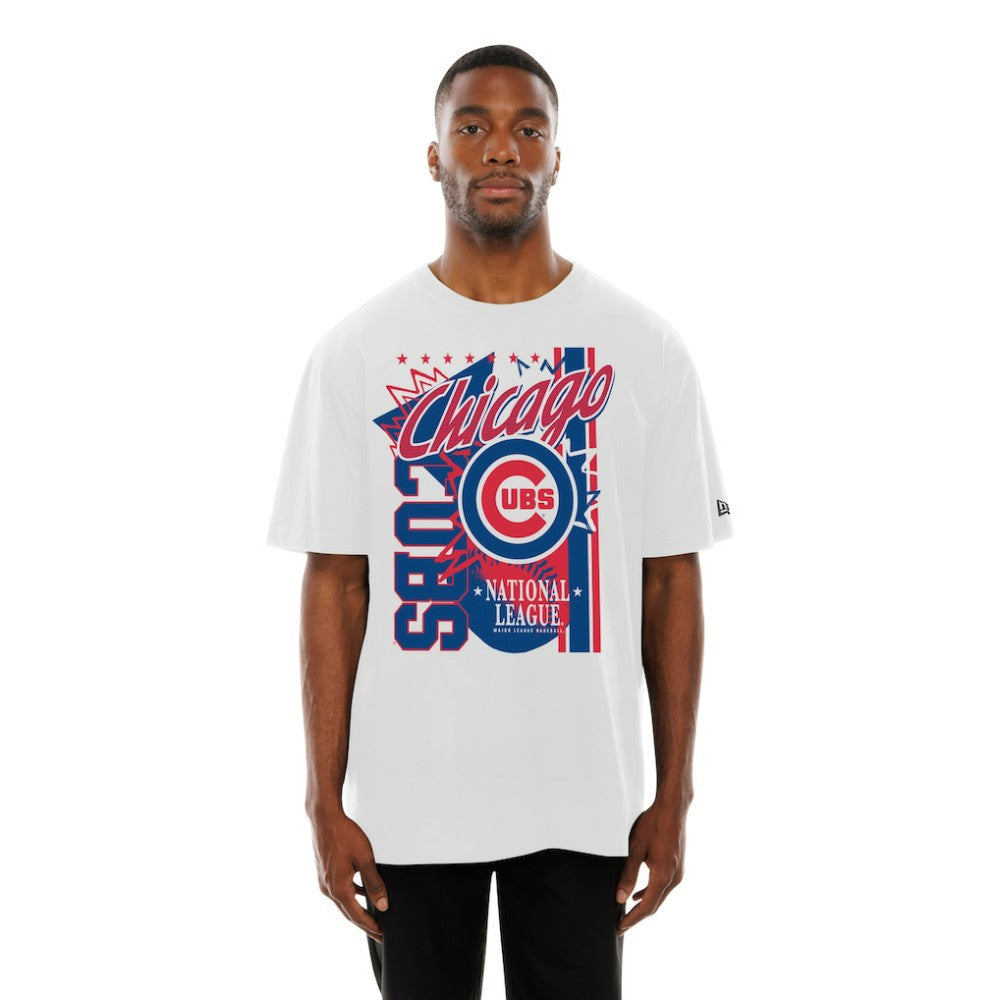 Chicago Cubs Big Graphic Domestic T-Shirt White | New Era