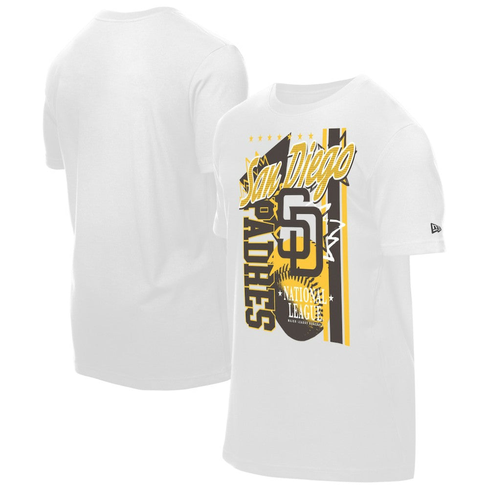 San Diego Padres Big Graphic Domestic T-Shirt White | New Era