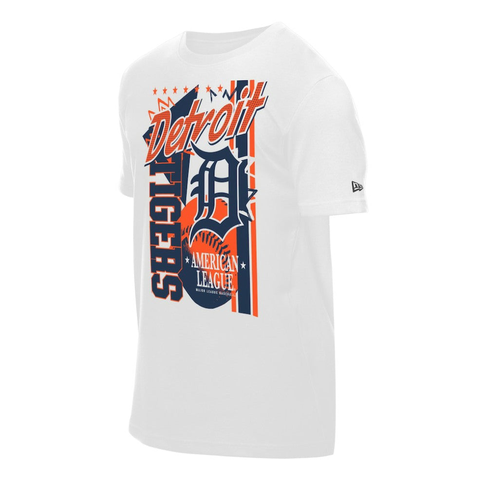 Detroit Tigers Big Graphic Domestic T-Shirt White | New Era
