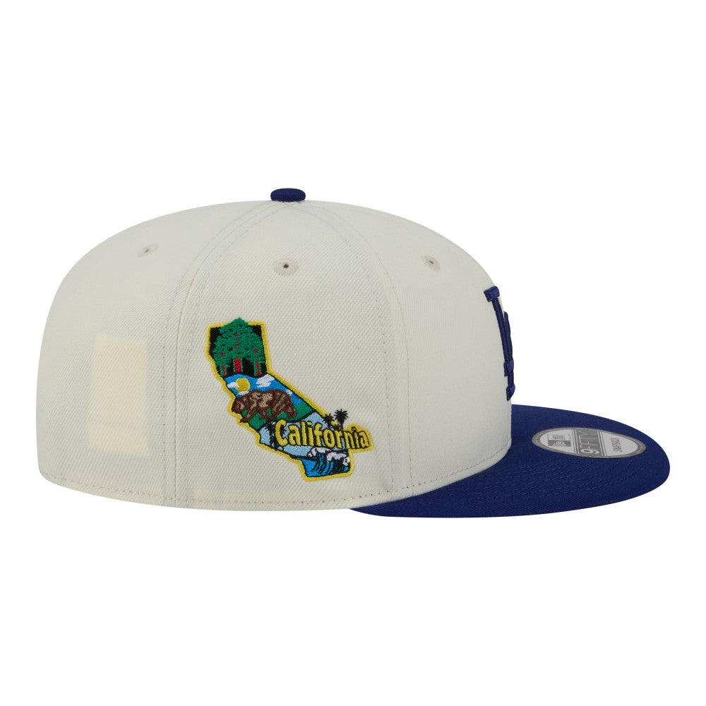 Los Angeles Dodgers Localized 9FIFTY Snapback Hat Cream/Royal | New Era