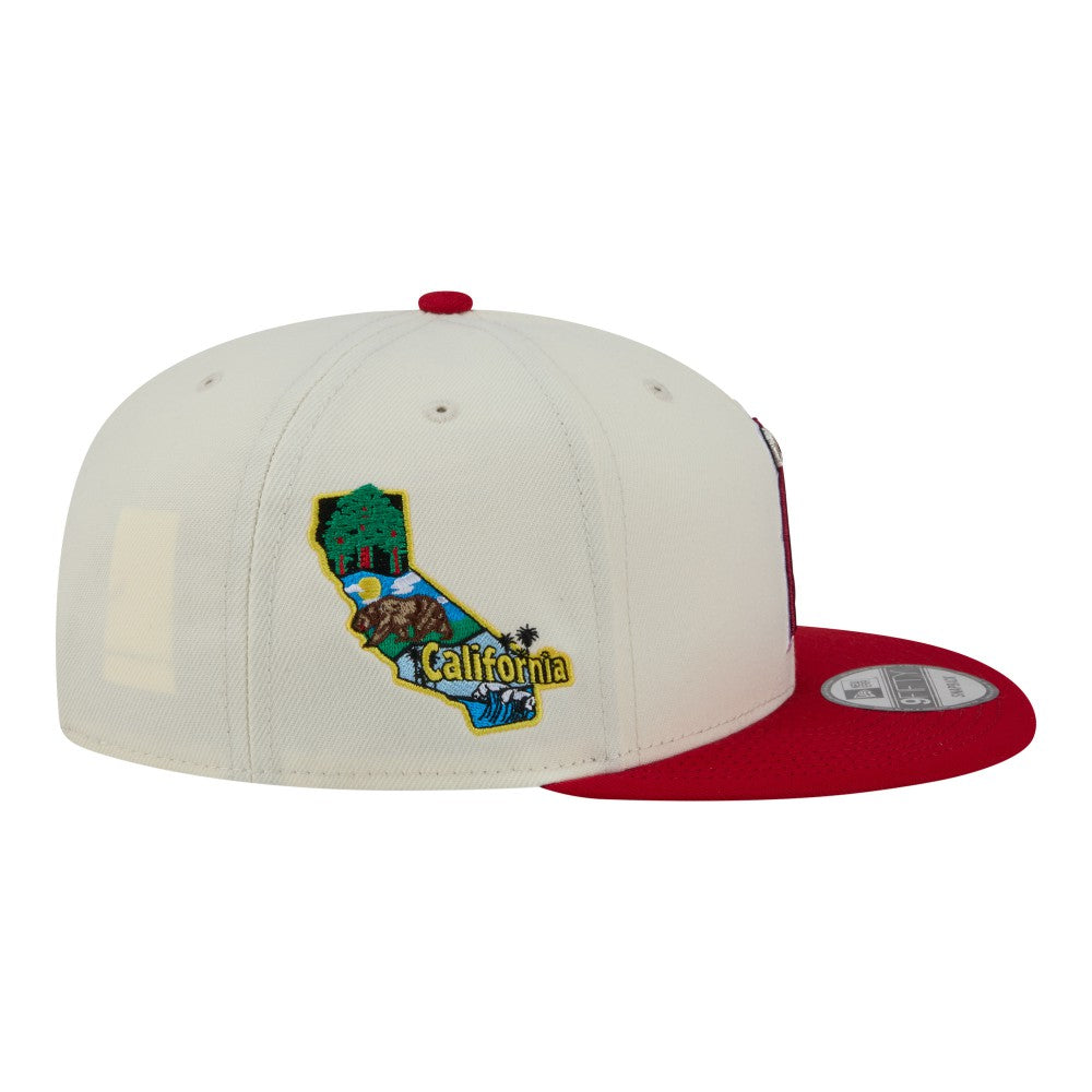Los Angeles Angels Localized 9FIFTY Snapback Hat Cream/Red | New Era
