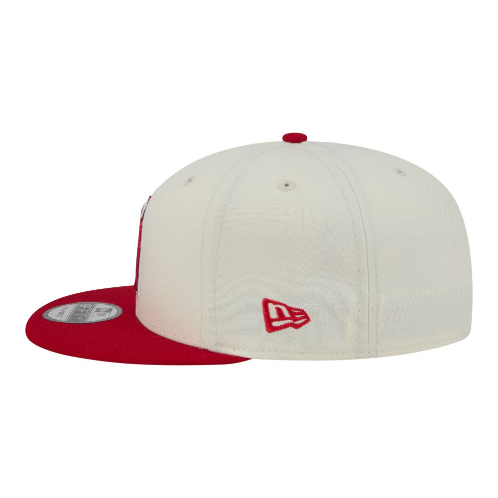 Los Angeles Angels Localized 9FIFTY Snapback Hat Cream/Red | New Era