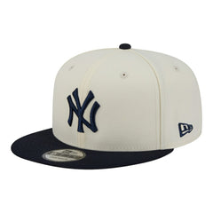 New York Yankees Localized 9FIFTY Snapback Hat Cream/Navy | New Era