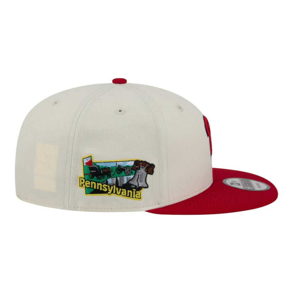 Philadelphia Phillies Localized 9FIFTY Snapback Hat Cream/Red | New Era