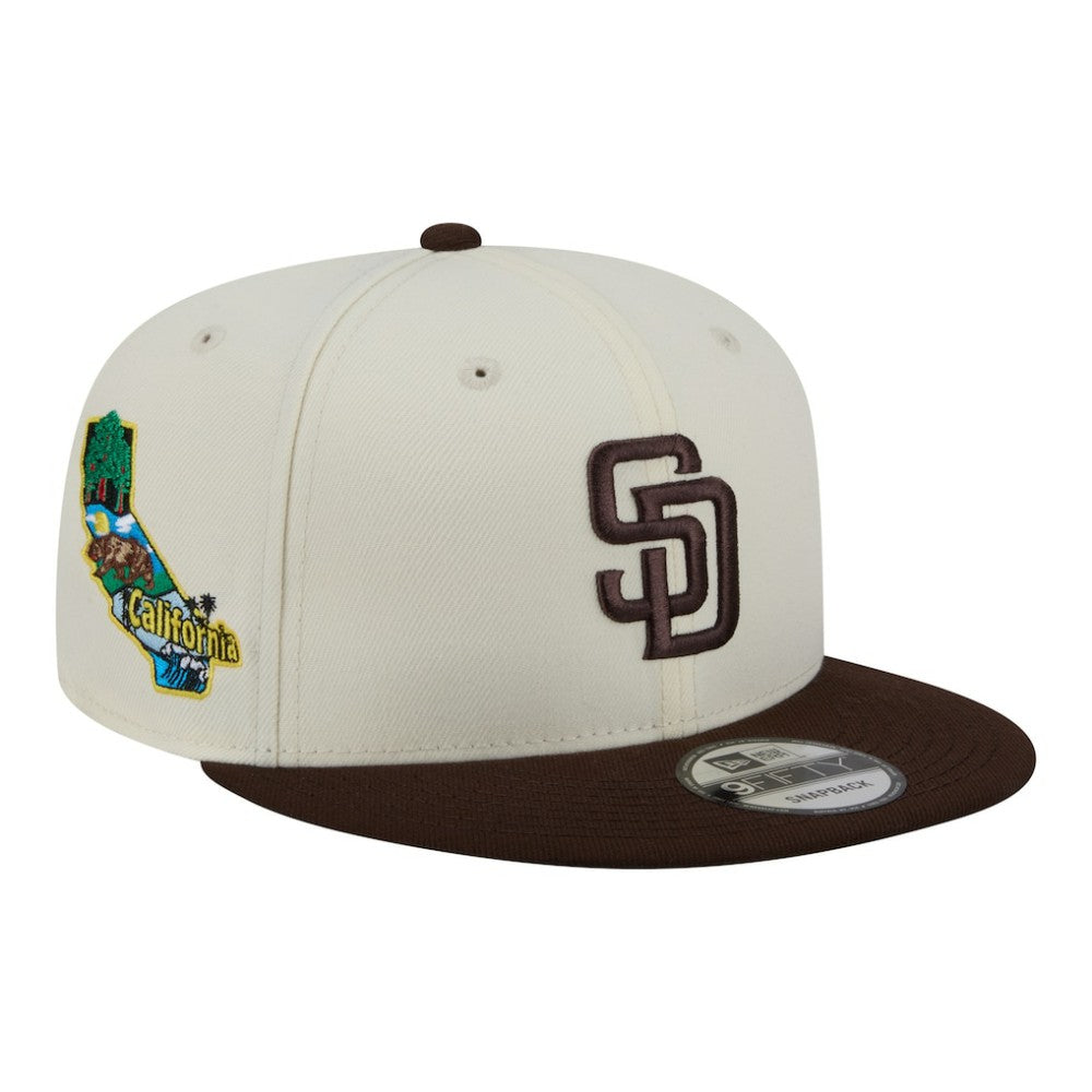 San Diego Padres Localized 9FIFTY Snapback Hat Cream/Brown | New Era