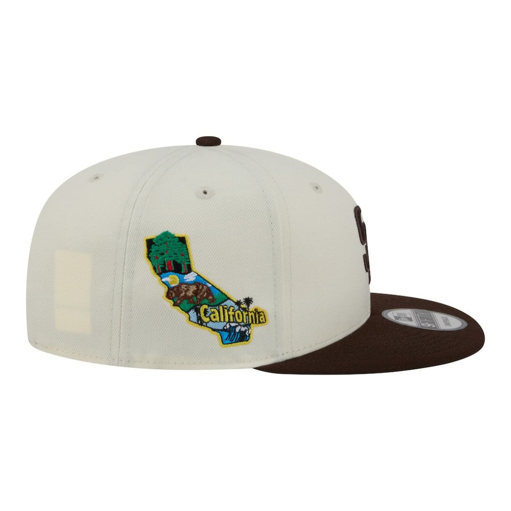 San Diego Padres Localized 9FIFTY Snapback Hat Cream/Brown | New Era
