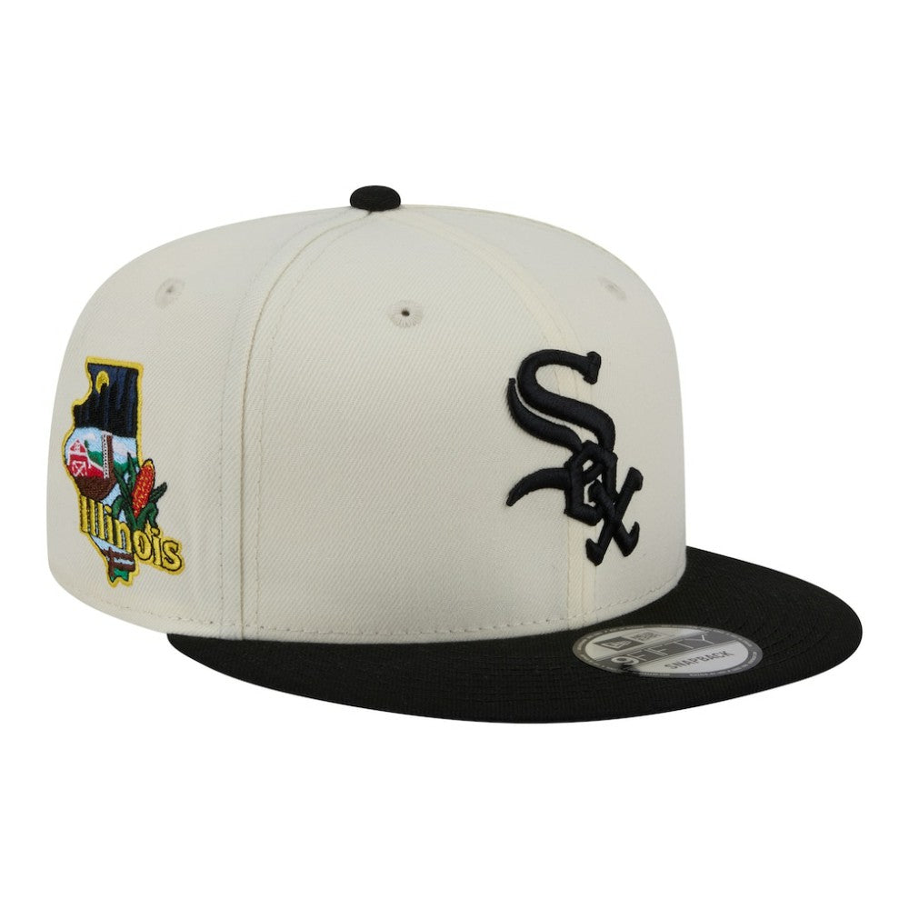 Chicago White Sox Localized 9FIFTY Snapback Hat Cream/Black | New Era