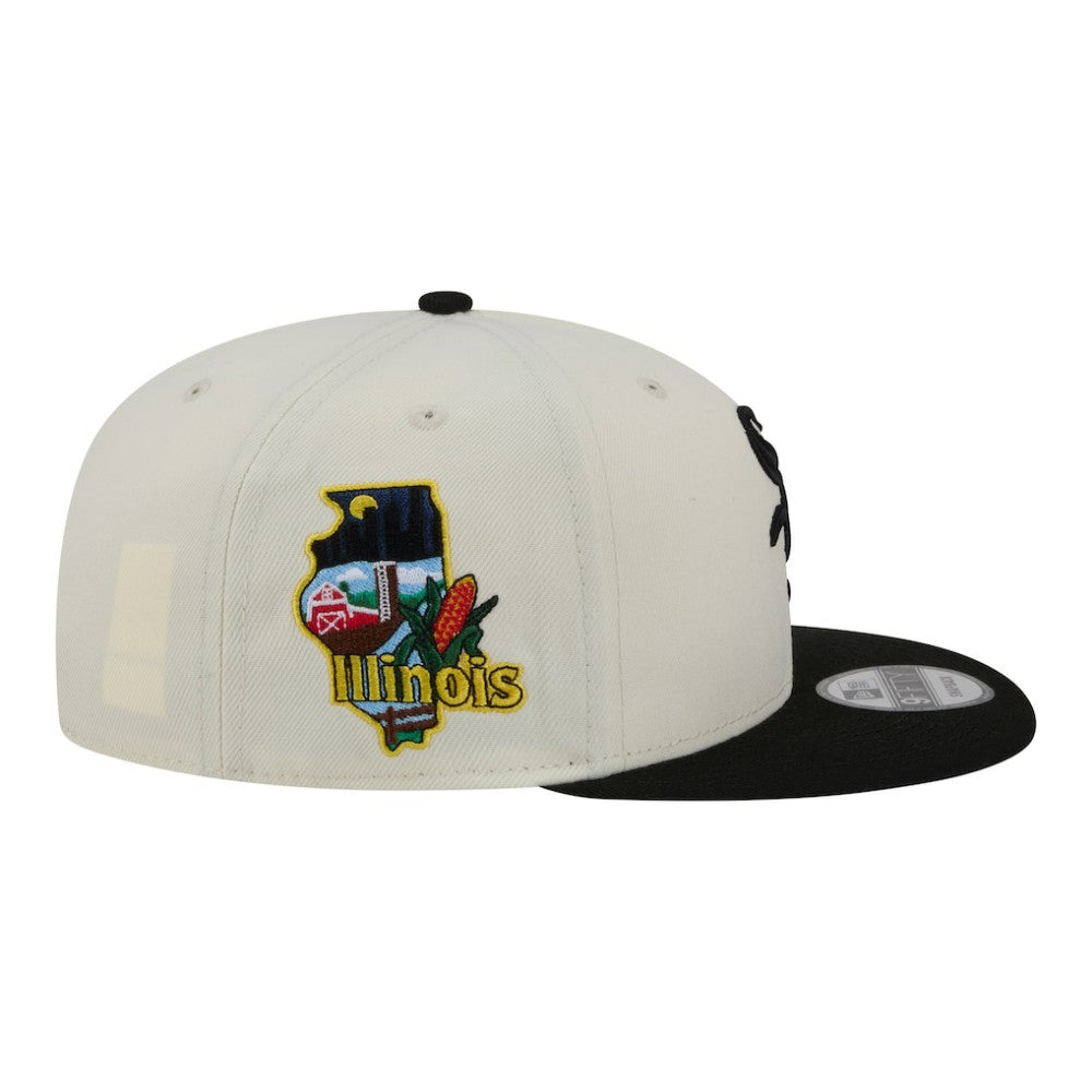 Chicago White Sox Localized 9FIFTY Snapback Hat Cream/Black | New Era