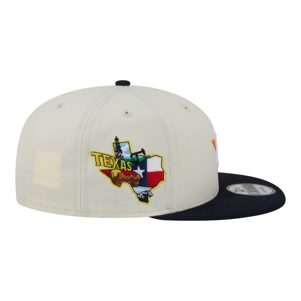 Houston Astros Localized 9FIFTY Snapback Hat Cream/Navy | New Era