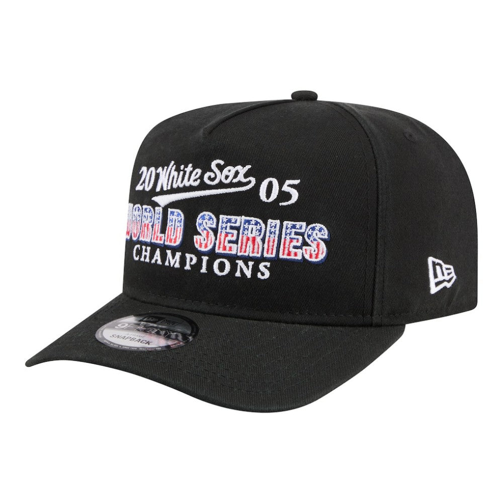 Chicago White Sox 2005 World Series Champions Historic 9FIFTY A-Frame Snapback Hat Black | New Era