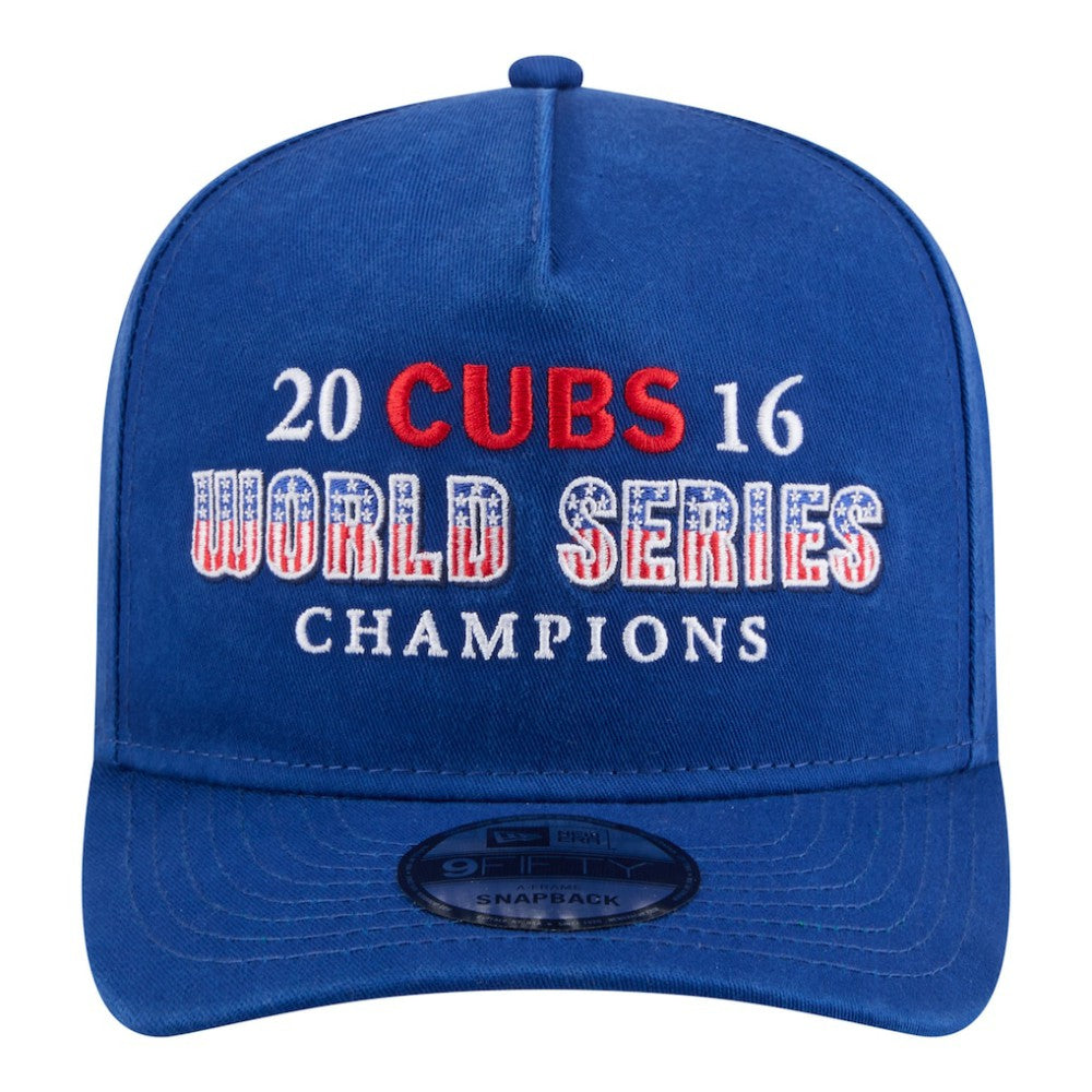 Chicago Cubs 2016 World Series Champions Historic 9FIFTY A-Frame Snapback Hat Royal | New Era
