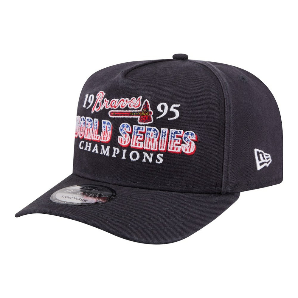 Atlanta Braves 1995 World Series Champions Historic 9FIFTY A-Frame Snapback Hat Navy | New Era