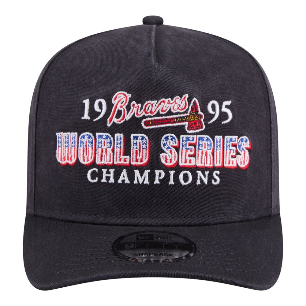 Atlanta Braves 1995 World Series Champions Historic 9FIFTY A-Frame Snapback Hat Navy | New Era