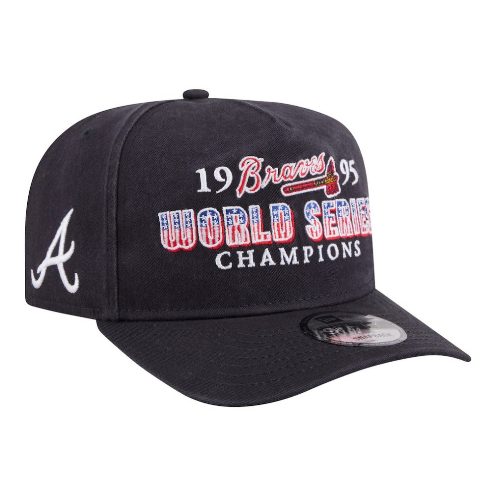 Atlanta Braves 1995 World Series Champions Historic 9FIFTY A-Frame Snapback Hat Navy | New Era