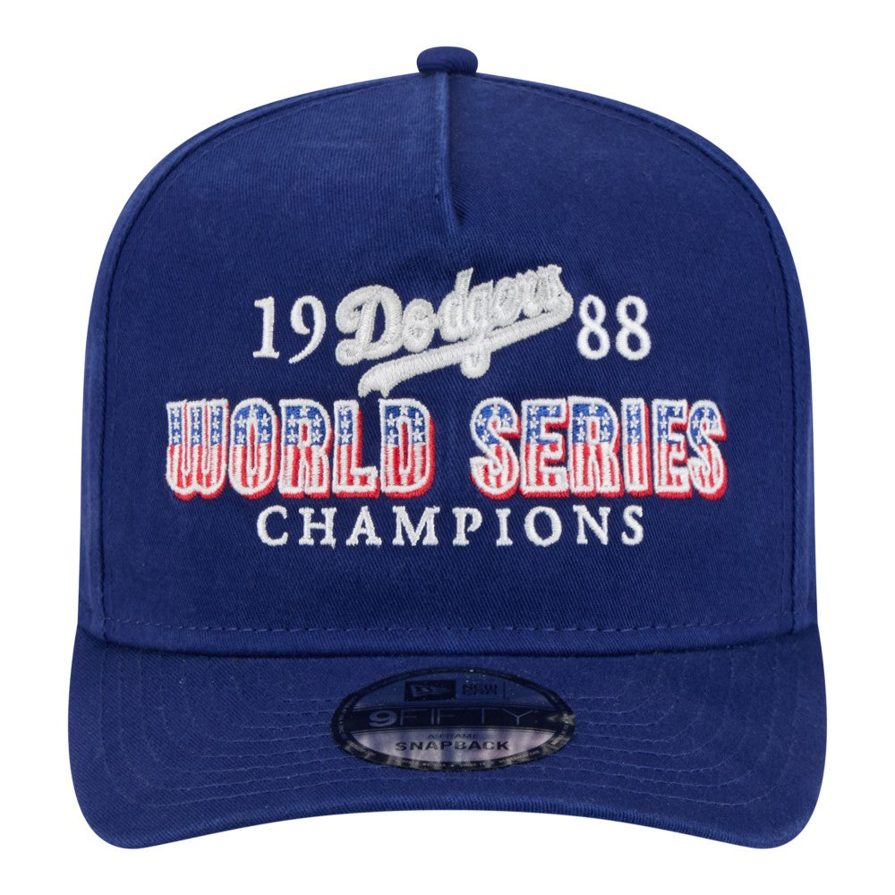 Los Angeles Dodgers 1988 World Series Champions Throwback 9FIFTY A-Frame Snapback Hat Royal | New Era
