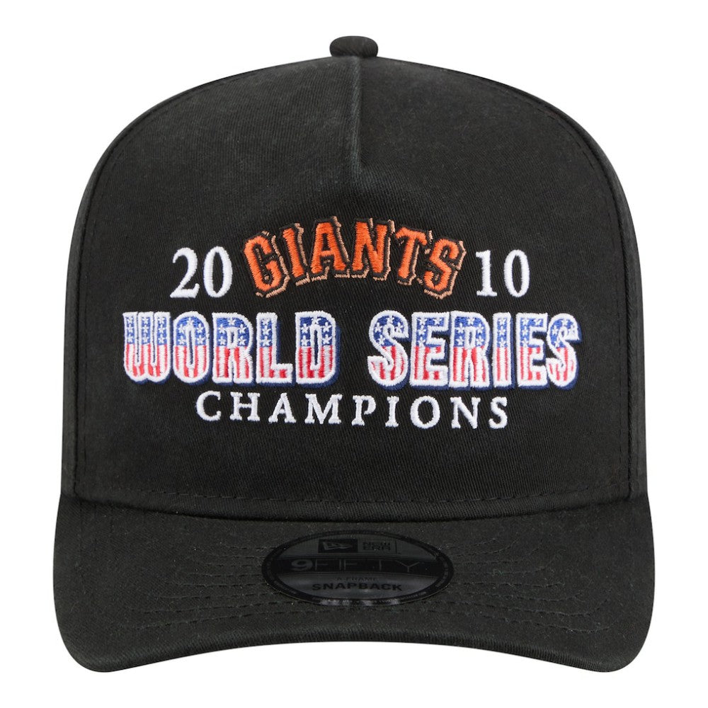 San Francisco Giants 2010 World Series Champions Historic 9FIFTY A-Frame Snapback Hat Black | New Era