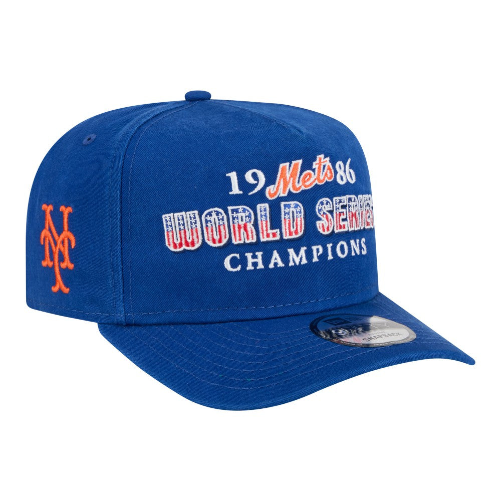 New York Mets 1986 World Series Champions Throwback 9FIFTY A-Frame Snapback Hat Royal | New Era
