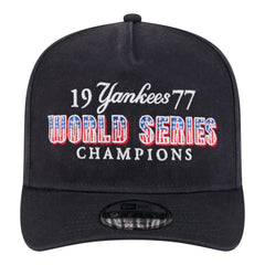 New York Yankees 1977 World Series Champions Throwback 9FIFTY A-Frame Snapback Hat Navy | New Era