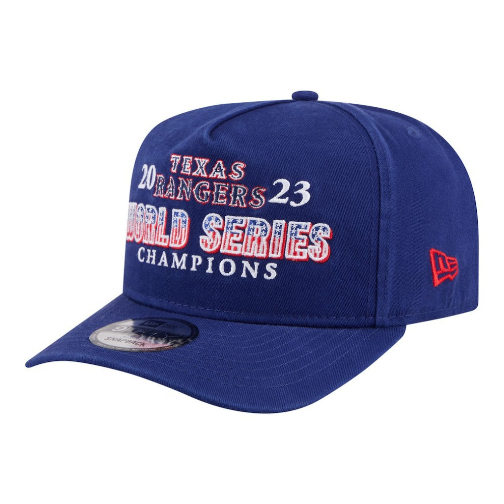 Texas Rangers 2023 World Series Champions Historic 9FIFTY A-Frame Snapback Hat Royal | New Era