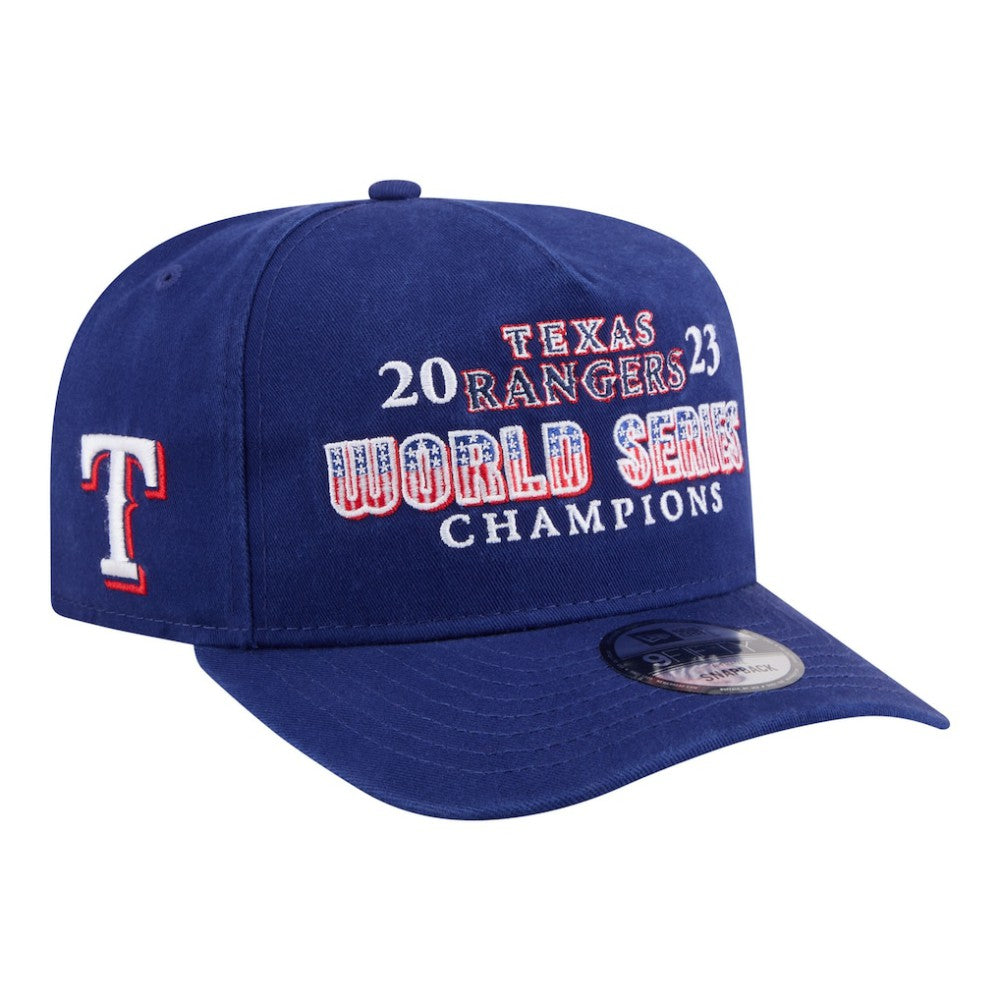 Texas Rangers 2023 World Series Champions Historic 9FIFTY A-Frame Snapback Hat Royal | New Era