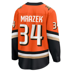 Petr Mrazek Anaheim Ducks Fanatics Home Breakaway Jersey Orange