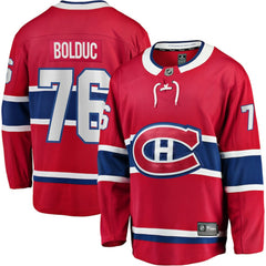 Zack Bolduc Montreal Canadiens Fanatics Home Breakaway Jersey Red