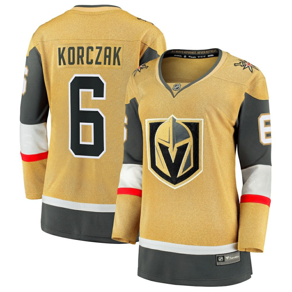 Kaedan Korczak Vegas Golden Knights Fanatics Women's Home Breakaway Jersey Gold