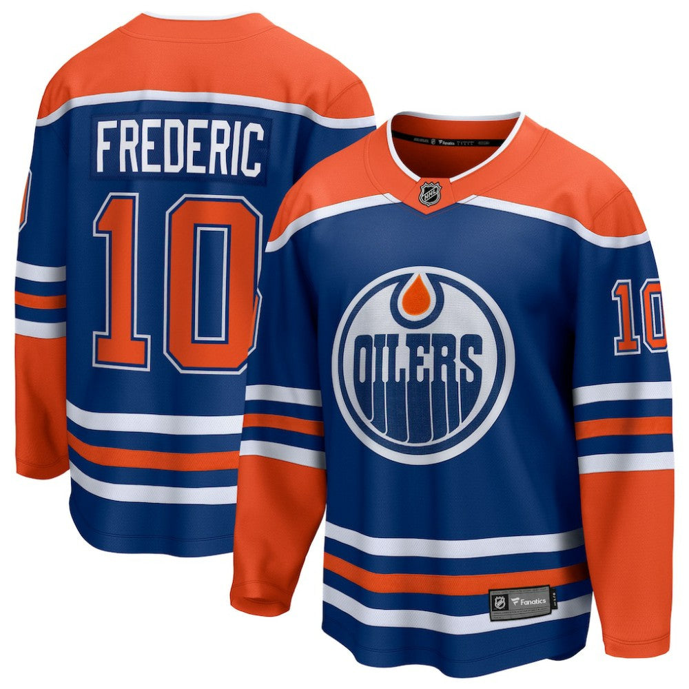 Trent Frederic Edmonton Oilers Fanatics Home Breakaway Jersey Royal