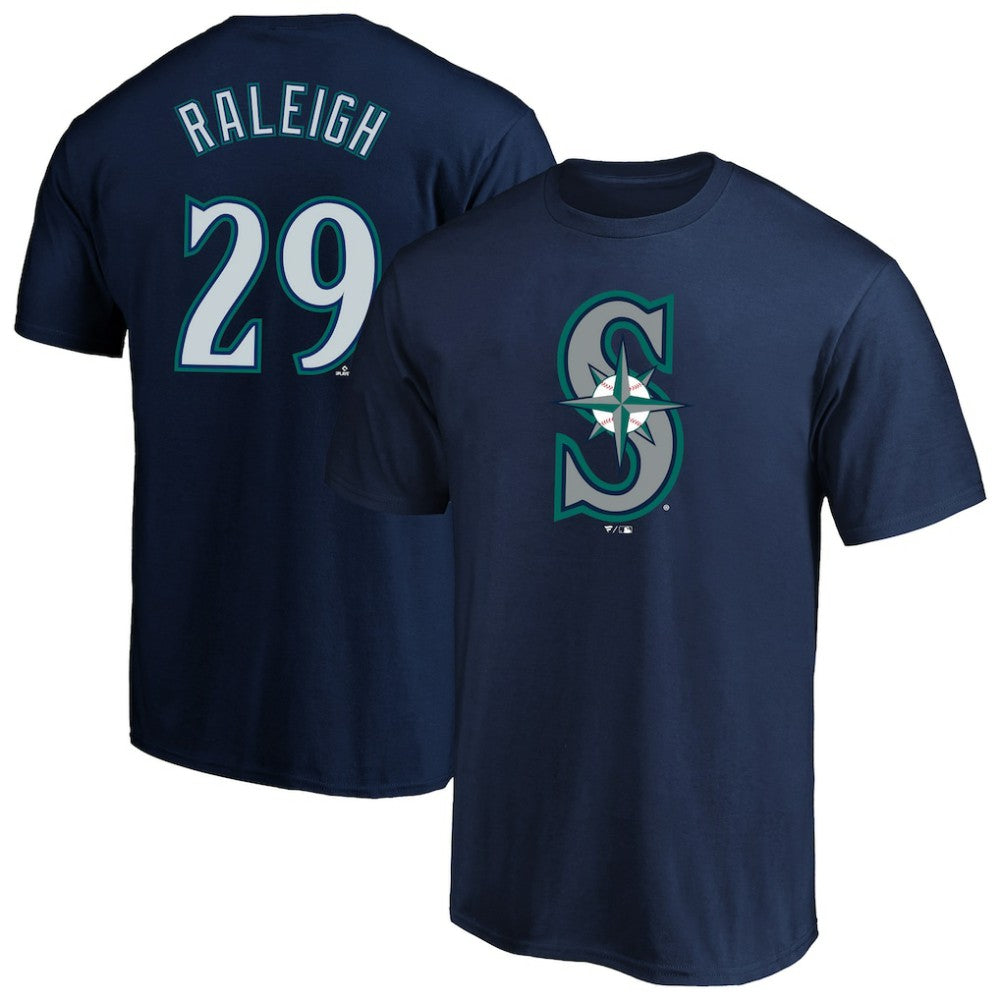 Cal Raleigh Seattle Mariners Big & Tall Name & Number T-Shirt Navy
