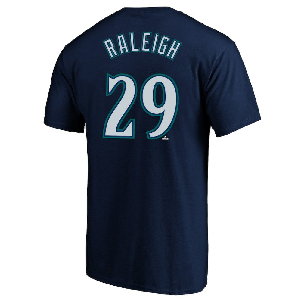 Cal Raleigh Seattle Mariners Big & Tall Name & Number T-Shirt Navy