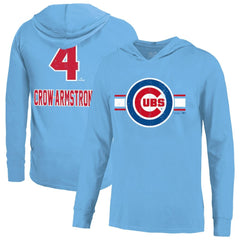 Pete Crow-Armstrong Chicago Cubs Majestic Threads Lightweight Name & Number Hoodie Light Blue