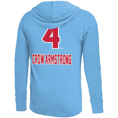 Pete Crow-Armstrong Chicago Cubs Majestic Threads Lightweight Name & Number Hoodie Light Blue