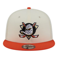 Anaheim Ducks New Era Injection Localized Two-Tone 9FIFTY Snapback Hat White/Orange