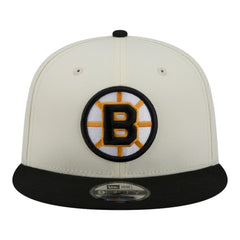 Boston Bruins New Era Injection Localized Two-Tone 9FIFTY Snapback Hat White/Black