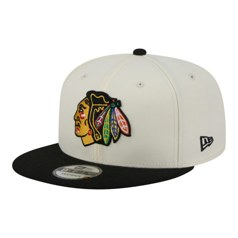 Chicago Blackhawks New Era Injection Localized Two-Tone 9FIFTY Snapback Hat White/Black