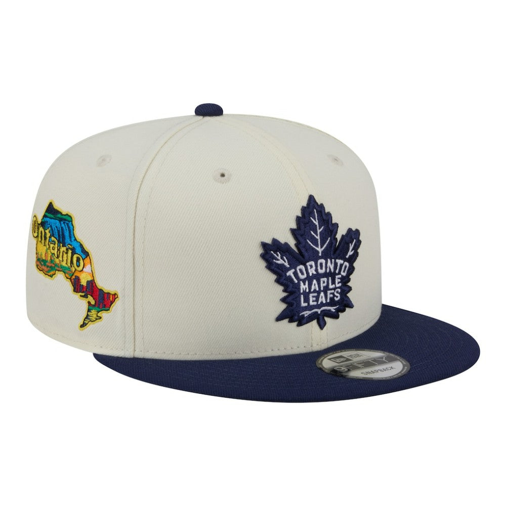 Toronto Maple Leafs New Era Injection Localized Two-Tone 9FIFTY Snapback Hat White/Navy