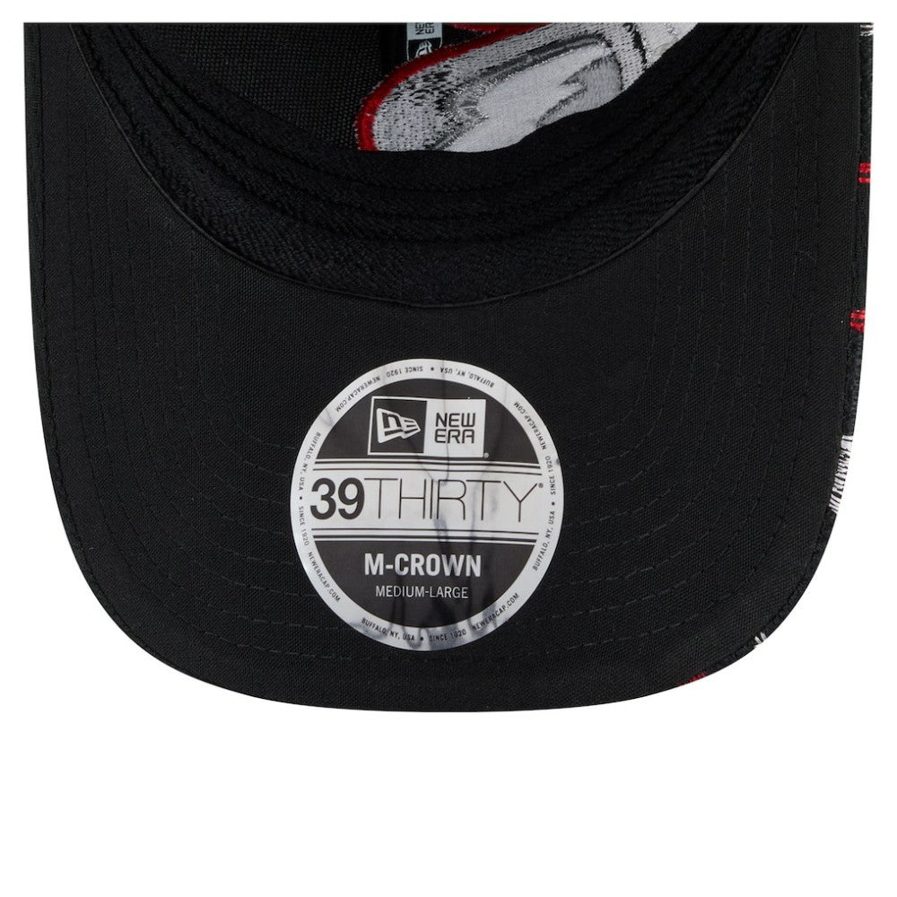 Buffalo Sabres New Era Oversized Logo M-Crown Flex 39THIRTY Hat Black