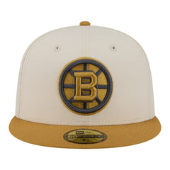 Boston Bruins New Era Colorpack Two-Tone 59FIFTY Fitted Hat Cream/Tan