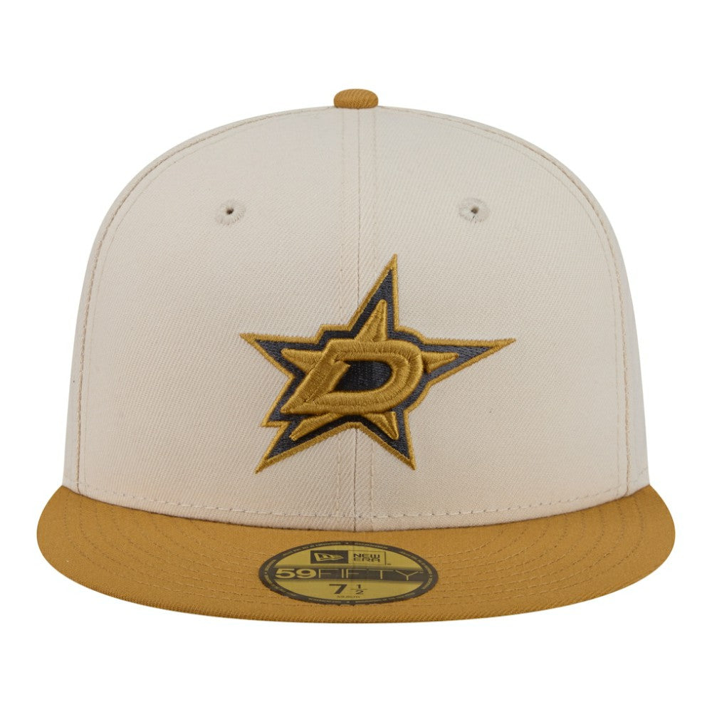 Dallas Stars New Era Colorpack Two-Tone 59FIFTY Fitted Hat Cream/Tan